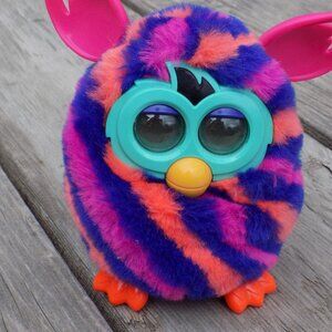 FURBY STRIPPED  PURPLE ORANGE PINK  TESTED WORKS  *